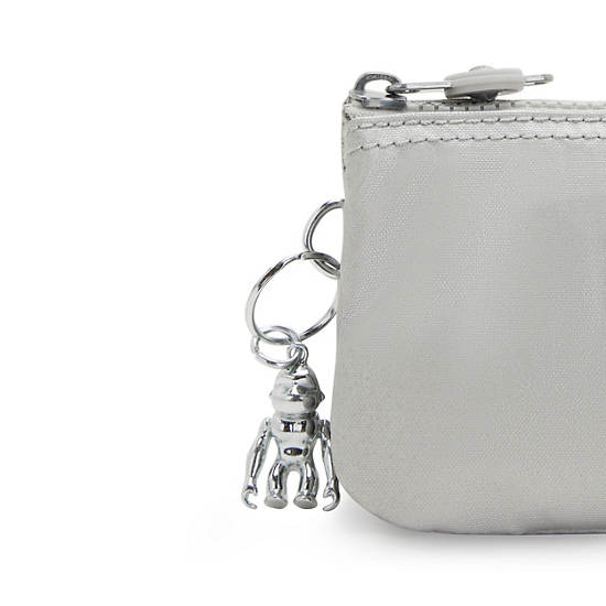 Plecaki Kipling Creativity Small Metallic Pouch Srebrne | PL 1106PJ